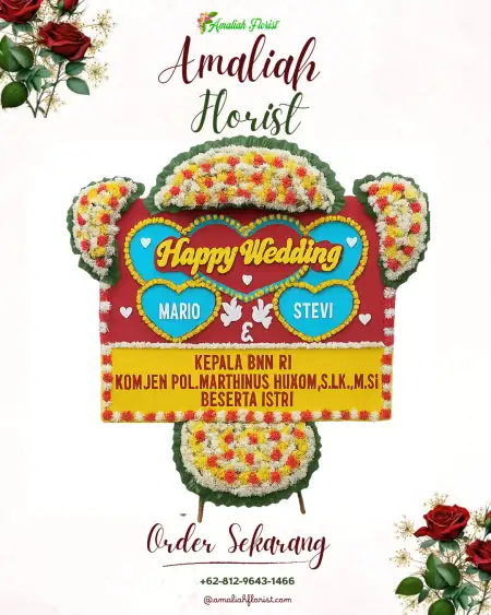 Papan Bunga Pernikahan Cempereng